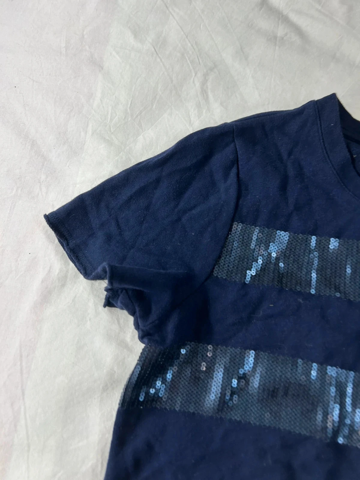 Camiseta azul marino vintage de Gap con lentejuelas – photo 4